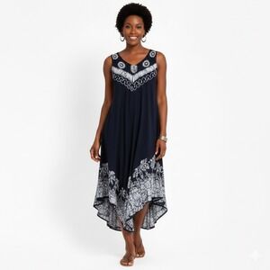 NWT Creations Umbrella Dress Black Sleeveless Boho Hippie Beachy Womens One Size